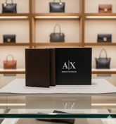 ARMNI LEATHER TRI FOLD  MENS WALLET